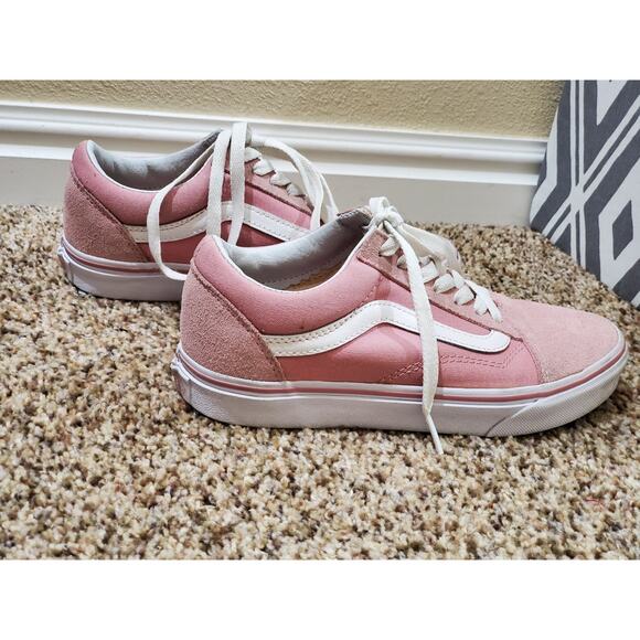 Vans Old Skool Women’s 6 Pink Suede Canvas Low Top Skate Shoes Classic VN000D3HY - Picture 2 of 11